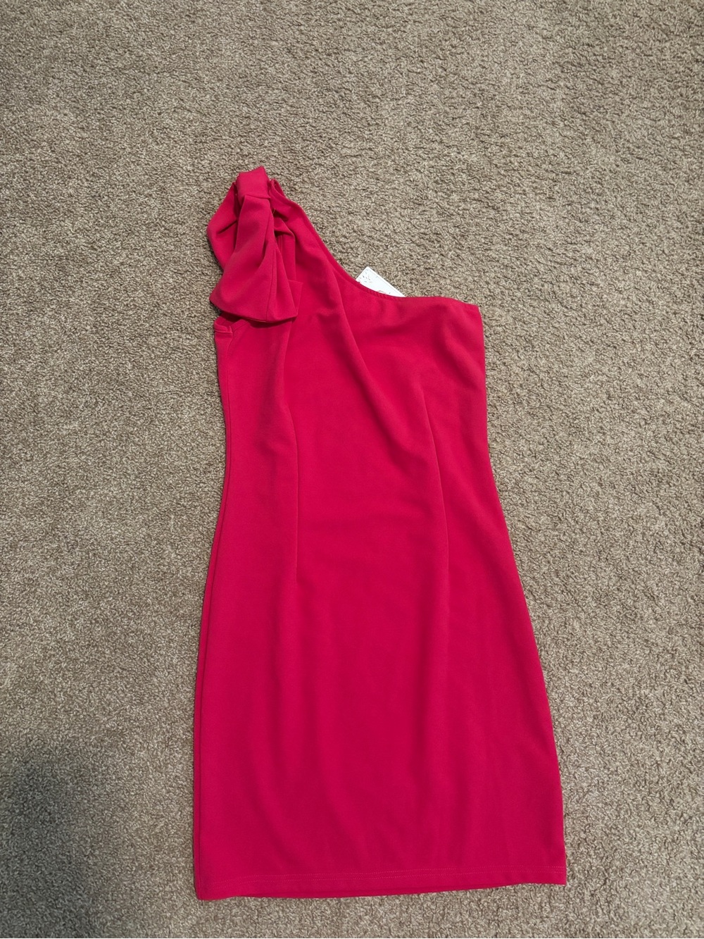 One-Shoulder Pink Cocktail Dress